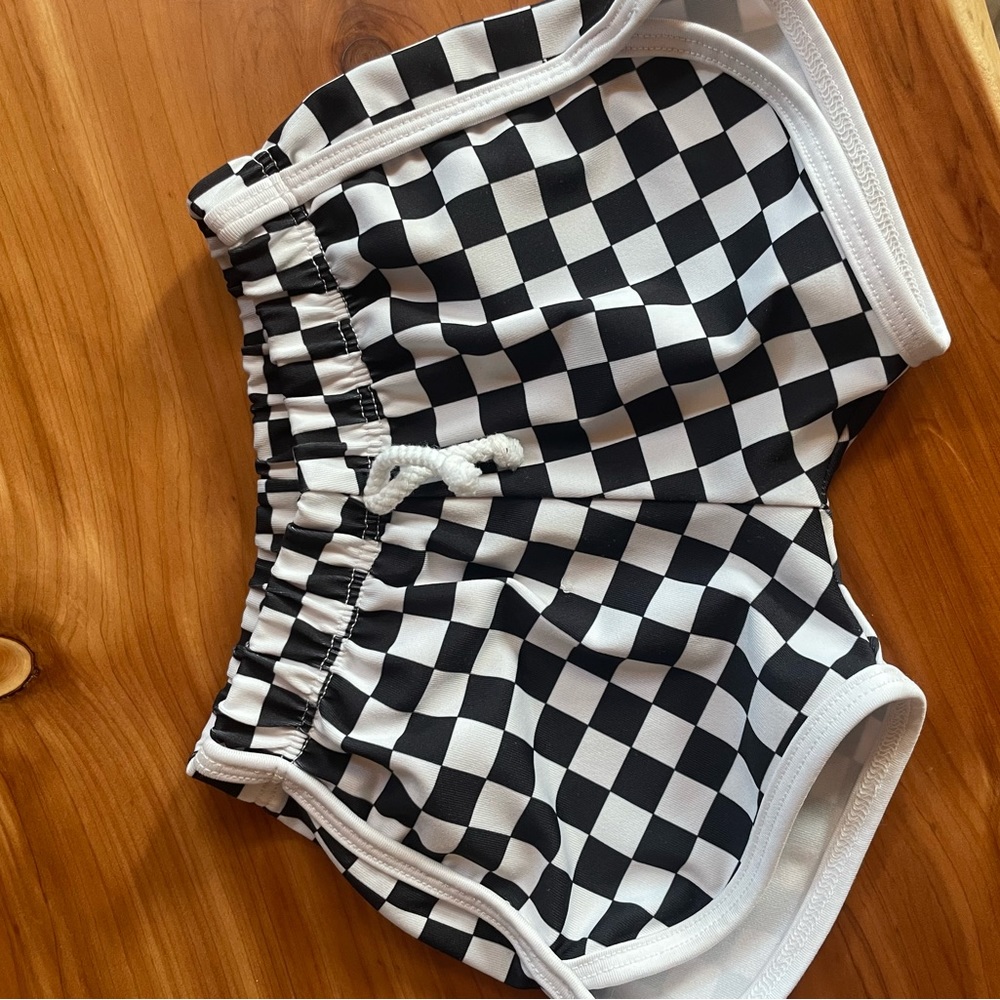 GeorgeHats checked swim shorts